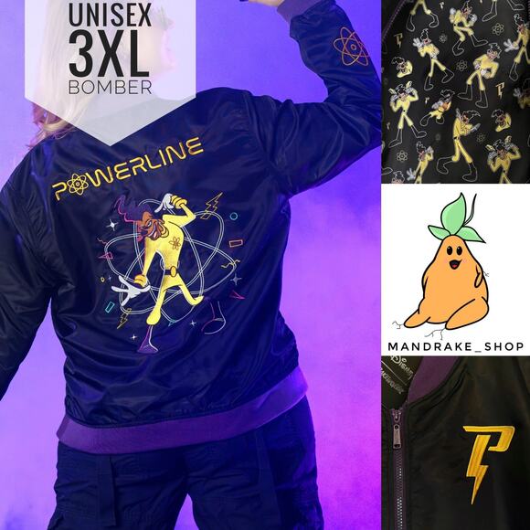 Disney Powerline Jacket Cakeworthy 3XL Bomber Max Goofy Movie Unisex - Picture 1 of 12